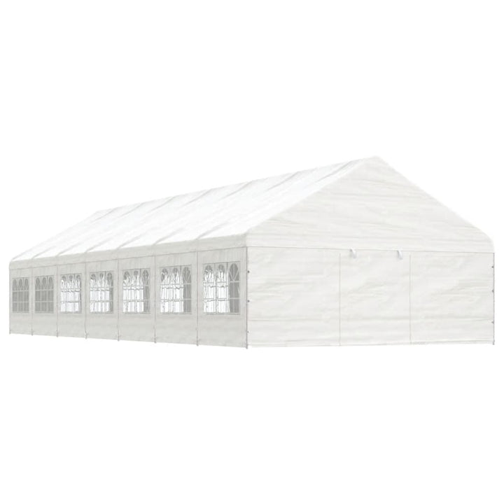 Foișor Cu Acoperiș, Alb, 5,88X2,23X3,75 M, Polietilenă