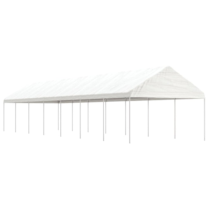 Foișor Cu Acoperiș, Alb, 20,07X4,08X3,22 M, Polietilenă