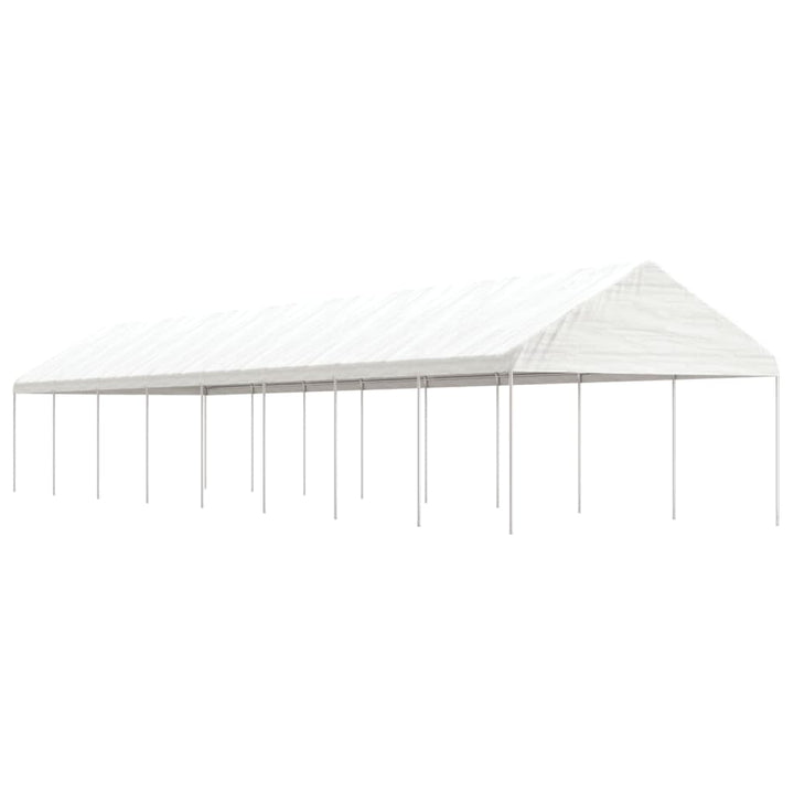 Foișor Cu Acoperiș, Alb, 20,07X4,08X3,22 M, Polietilenă