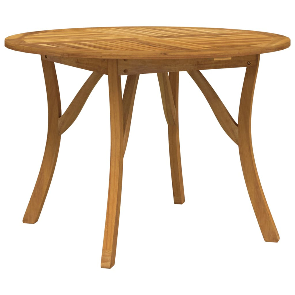 Masă De Grădină, Ø 110 Cm, Lemn Masiv De Acacia
