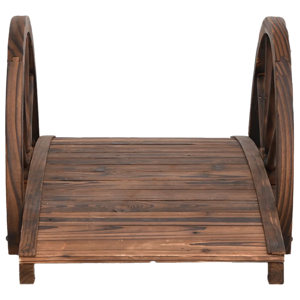 Pod De Grădină Jumătate De Roată 99X50X38 Cm Lemn Masiv Brad