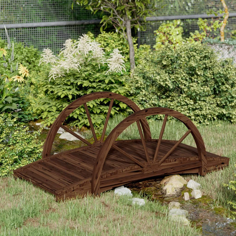 Pod De Grădină Jumătate De Roată 99X50X38 Cm Lemn Masiv Brad