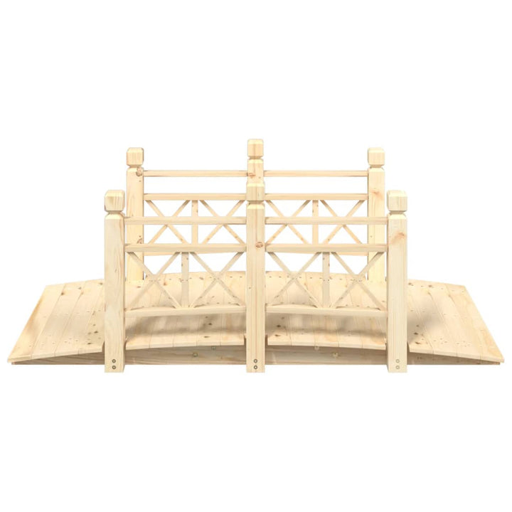 Pod De Grădină Cu Balustrade, 150X67X56 Cm, Lemn Masiv De Molid