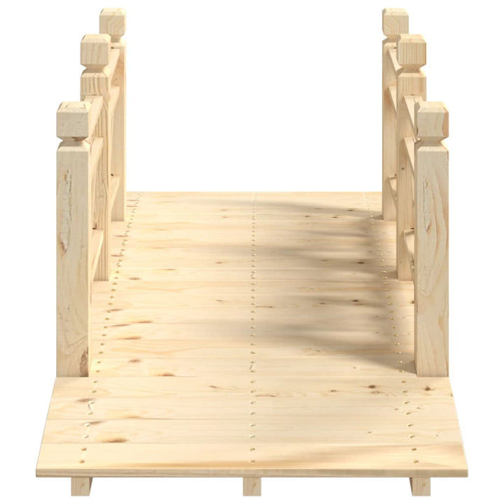 Pod De Grădină Cu Balustrade, 150X67X56 Cm, Lemn Masiv De Molid