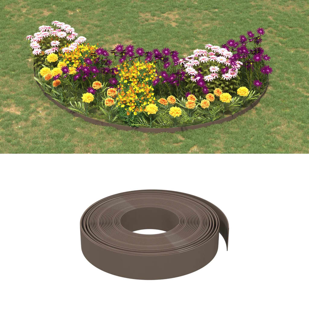 Borduri De Grădină, 5 Buc, , 10 M 20 Cm, Polietilenă