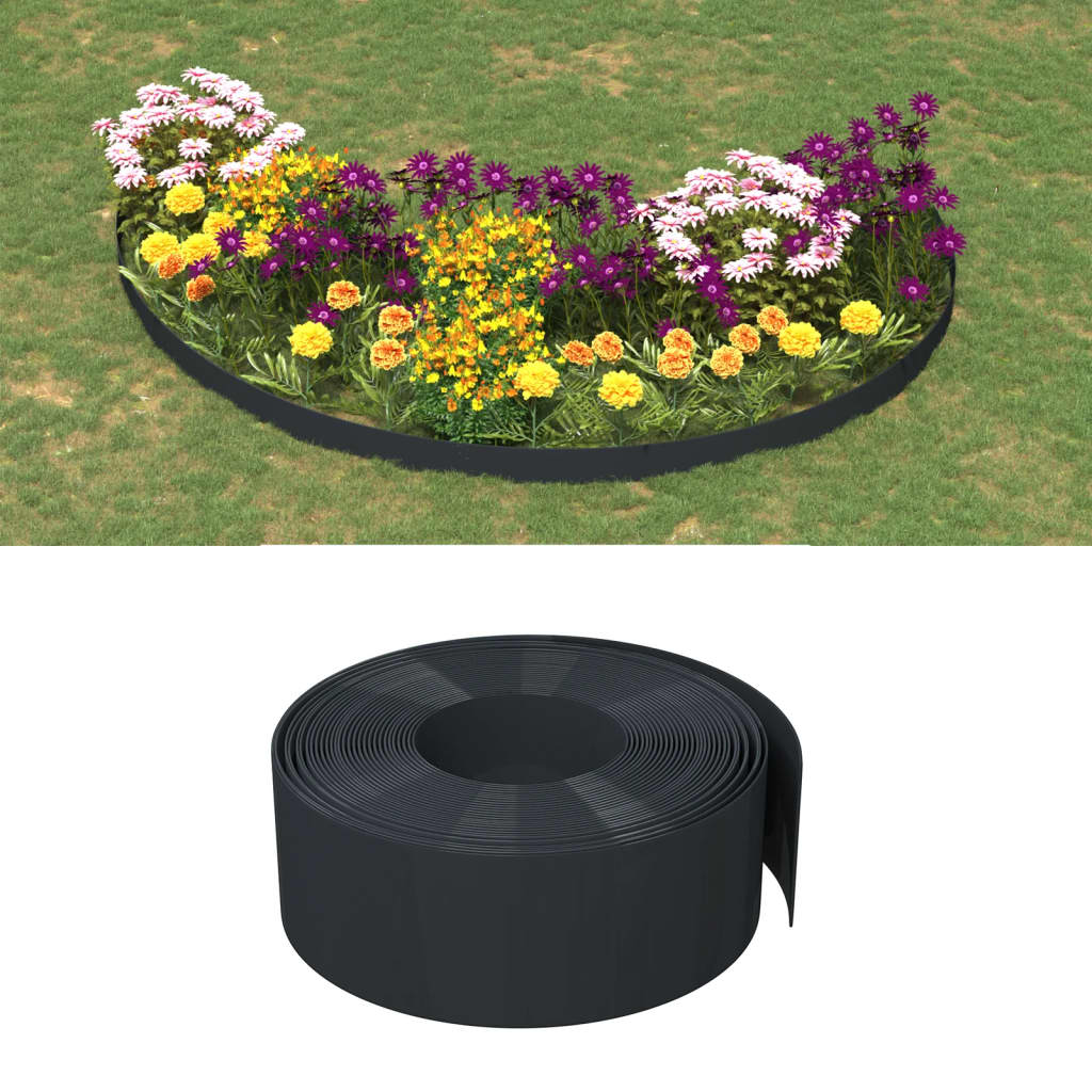 Borduri De Grădină, 5 Buc, , 10 M 20 Cm, Polietilenă