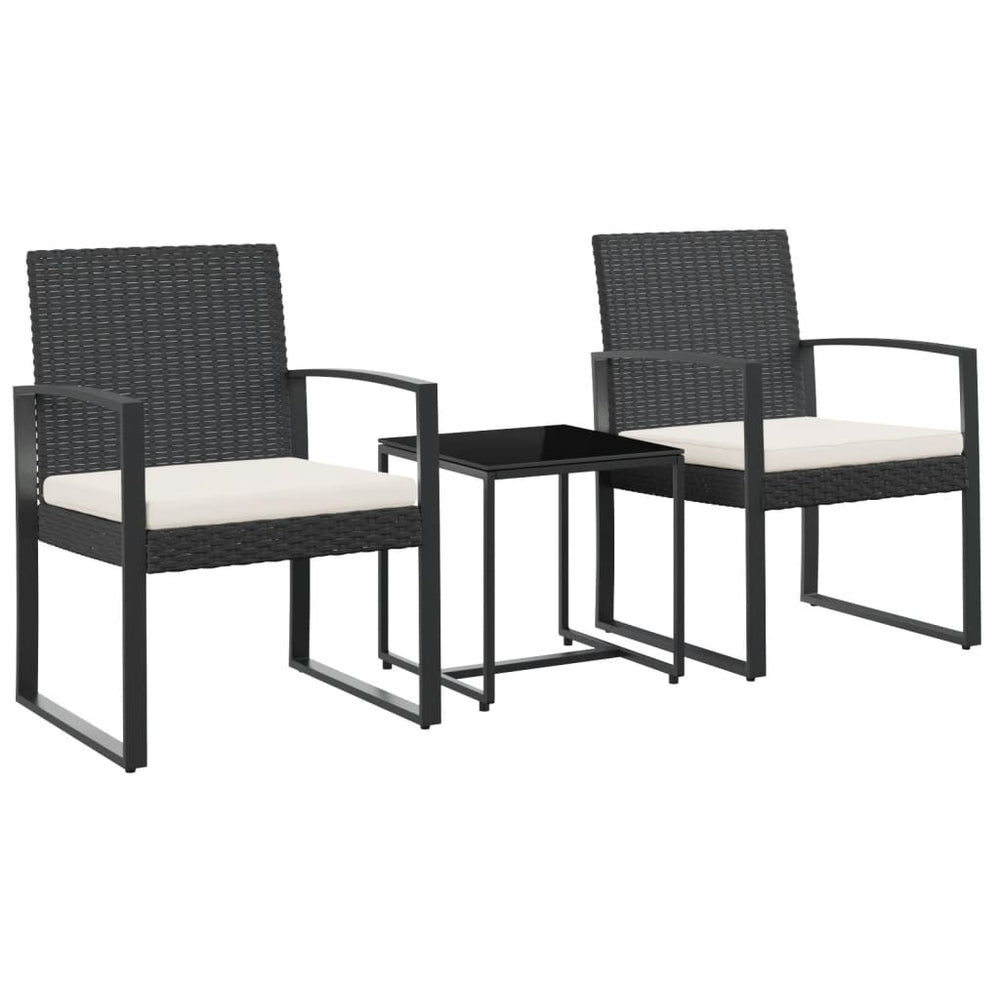 Set Mobilier De Grădină Cu Perne, 3 Piese, , Pp Ratan