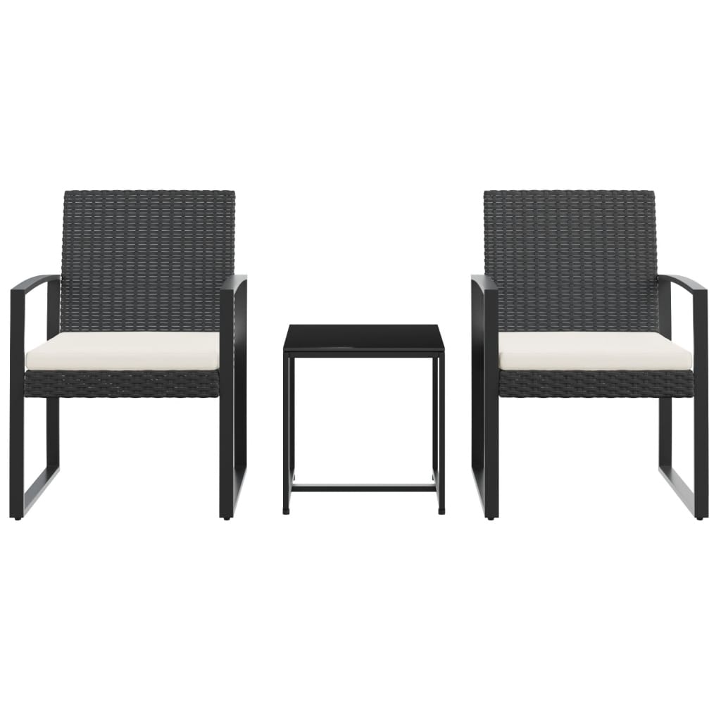 Set Mobilier De Grădină Cu Perne, 3 Piese, , Pp Ratan