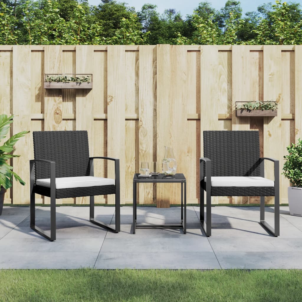 Set Mobilier De Grădină Cu Perne, 3 Piese, , Pp Ratan