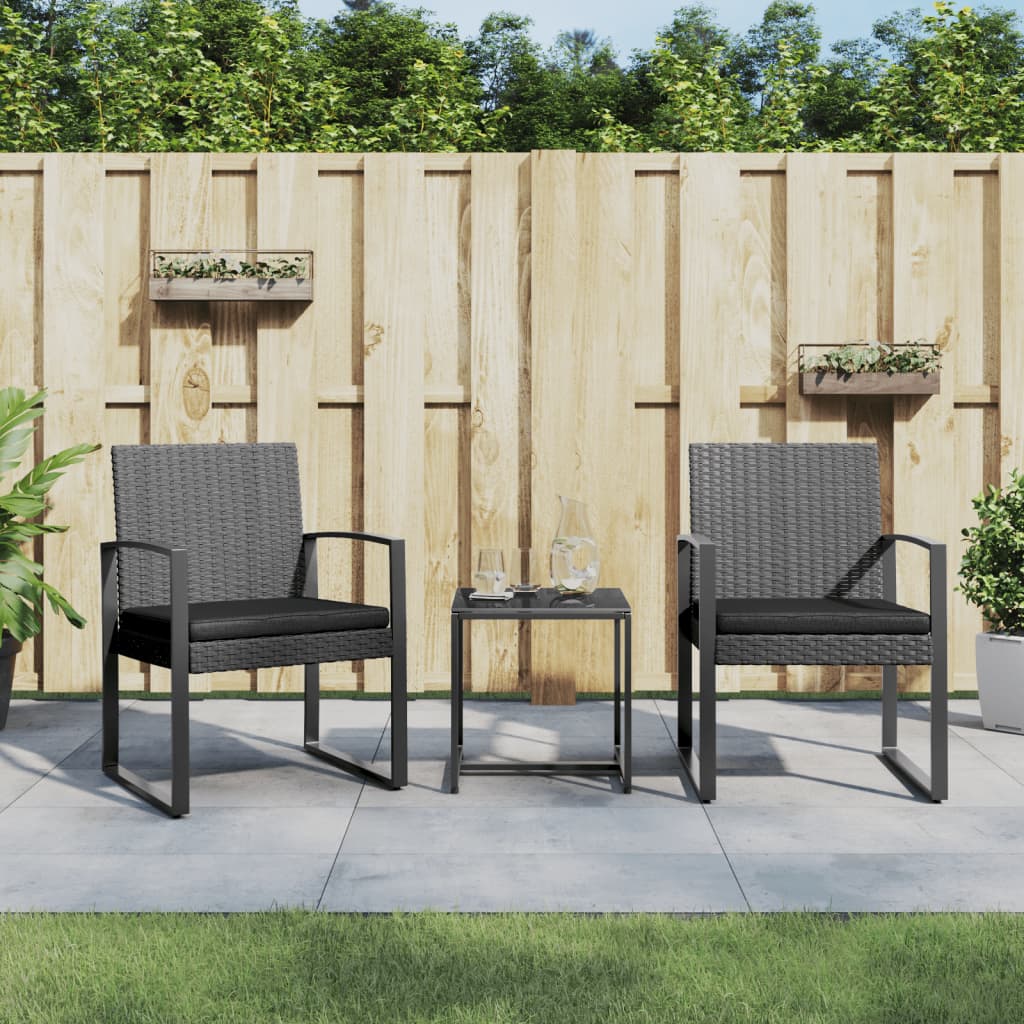Set Mobilier De Grădină Cu Perne, 3 Piese, , Pp Ratan