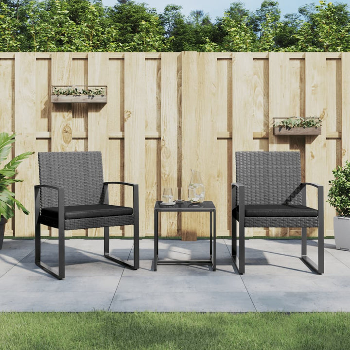 Set Mobilier De Grădină Cu Perne, 3 Piese, , Pp Ratan