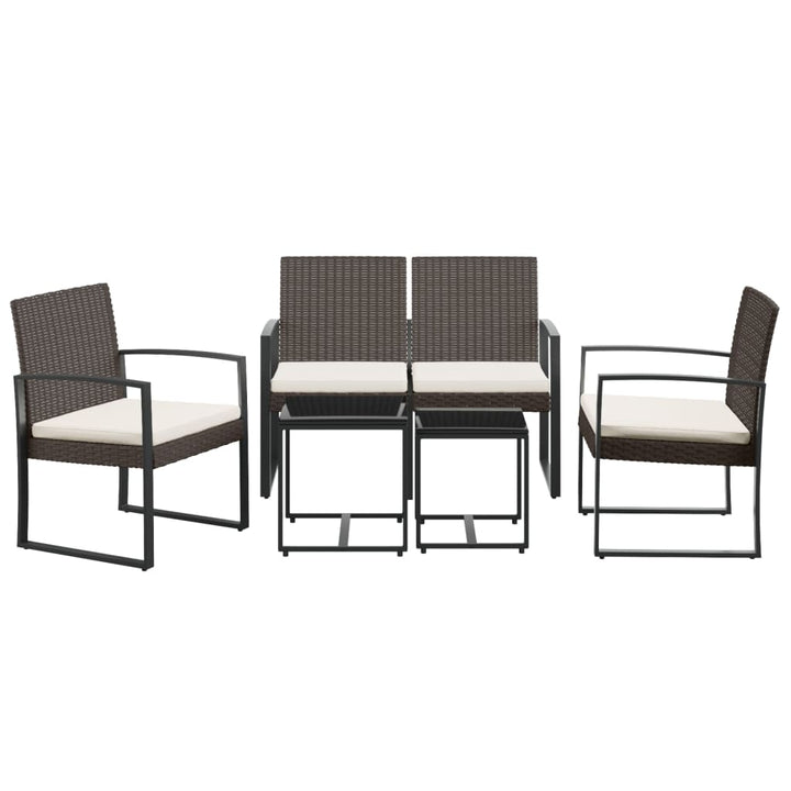 Set Mobilier De Grădină Cu Perne, 5 Piese, , Pp Ratan