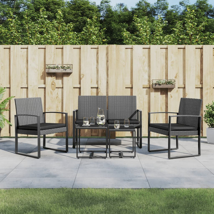 Set Mobilier De Grădină Cu Perne, 5 Piese, , Pp Ratan