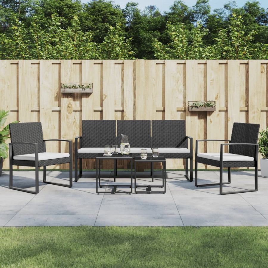 Set Mobilier De Grădină Cu Perne, 5 Piese, , Pp Ratan