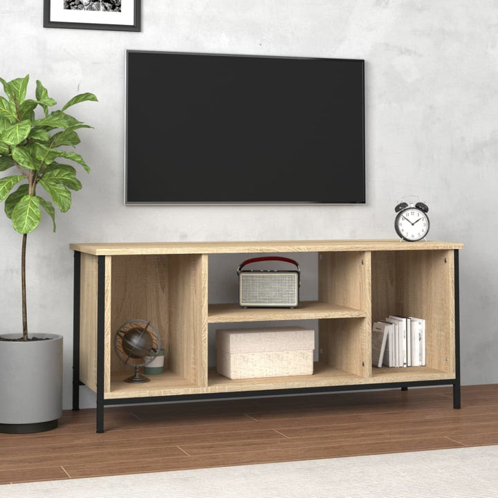 Comodă Tv, Gri Sonoma, 102X35X45 Cm, Lemn Prelucrat