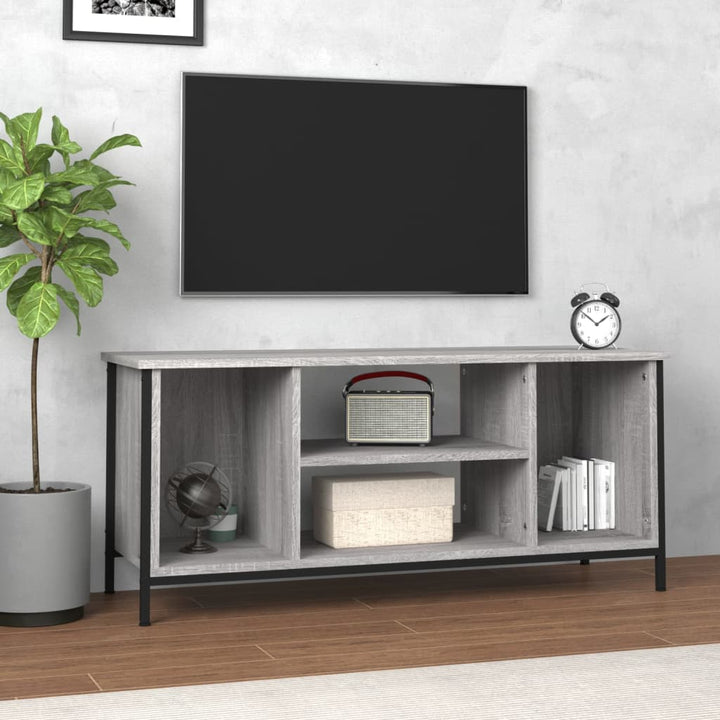 Comodă Tv, Gri Sonoma, 102X35X45 Cm, Lemn Prelucrat