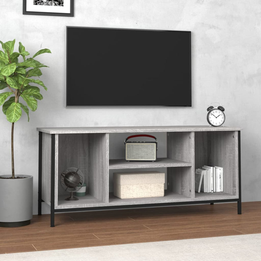 Comodă Tv, Gri Sonoma, 102X35X45 Cm, Lemn Prelucrat