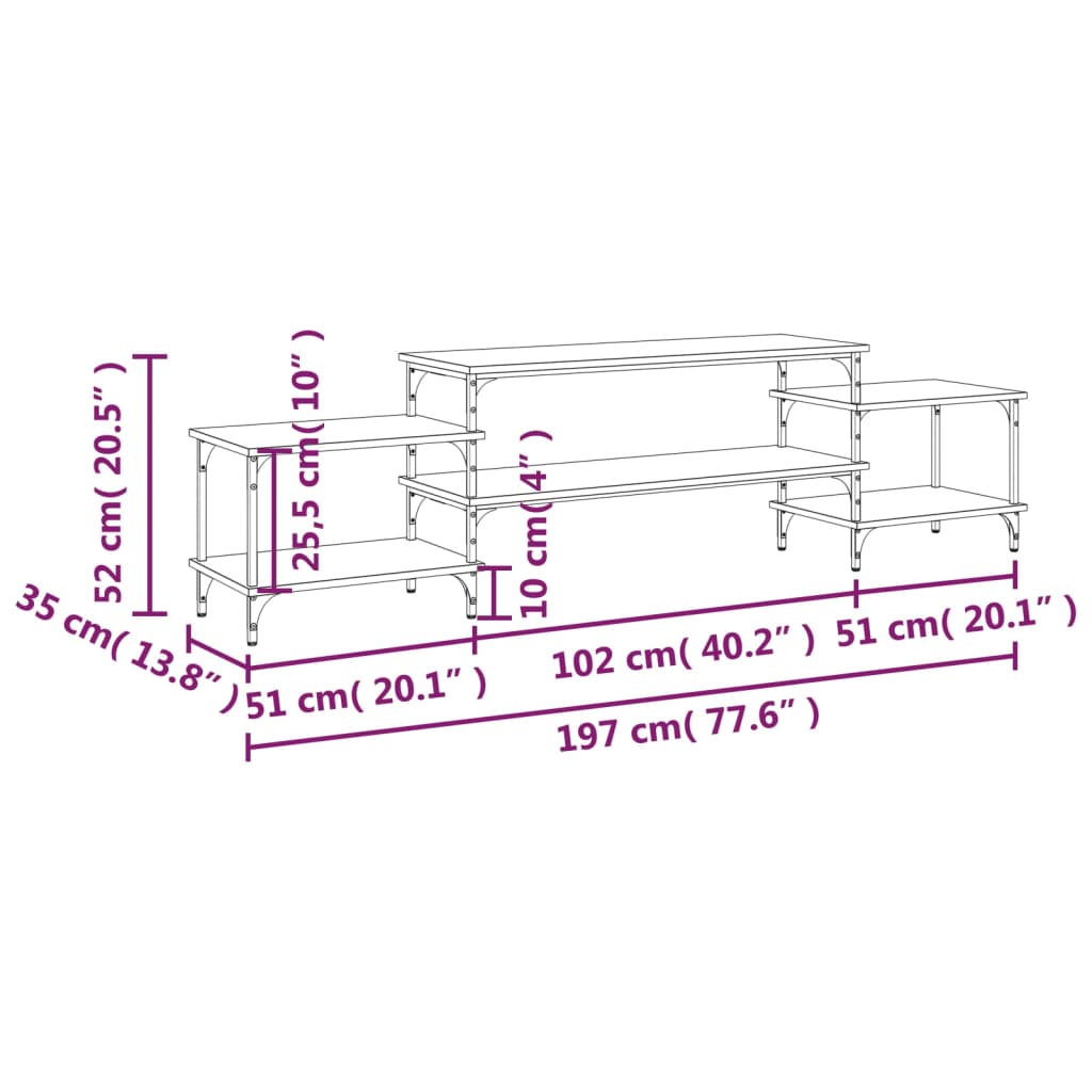 Dulap Tv, , 197X35X52 Cm, Lemn Prelucrat