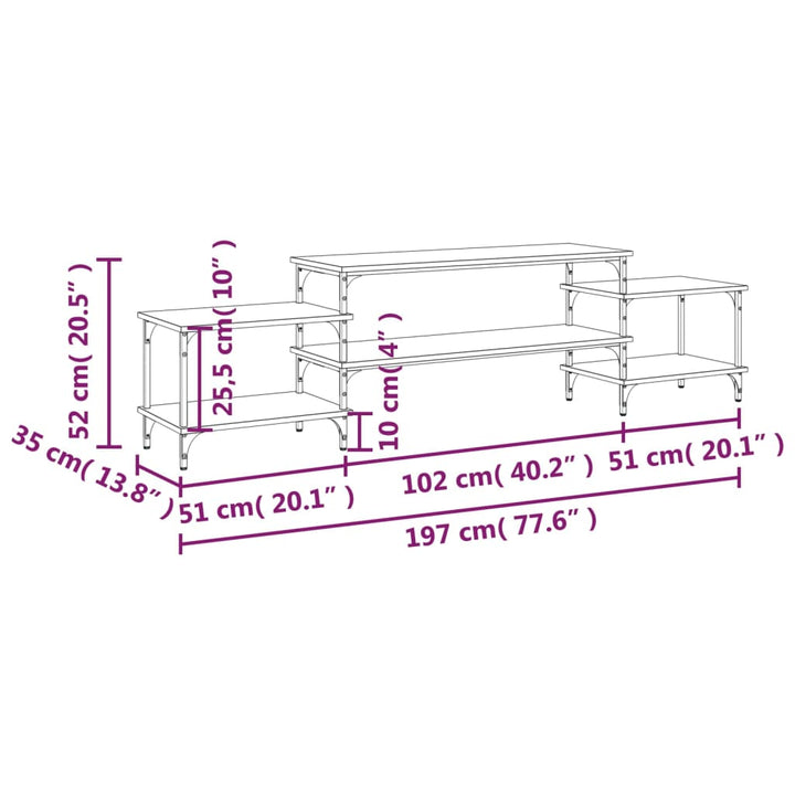 Dulap Tv, , 197X35X52 Cm, Lemn Prelucrat