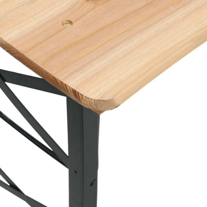 Masă Pliabilă Pentru Bere 170X50X75/105 Cm, Lemn Masiv De Brad