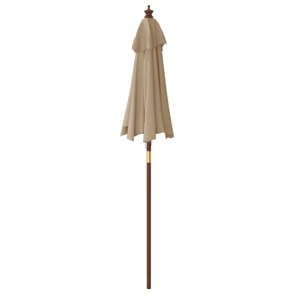 Umbrelă De Soare De Grădină Stâlp Din Lemn 196X231 Cm
