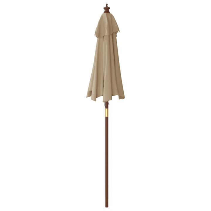 Umbrelă De Soare De Grădină Stâlp Din Lemn 196X231 Cm