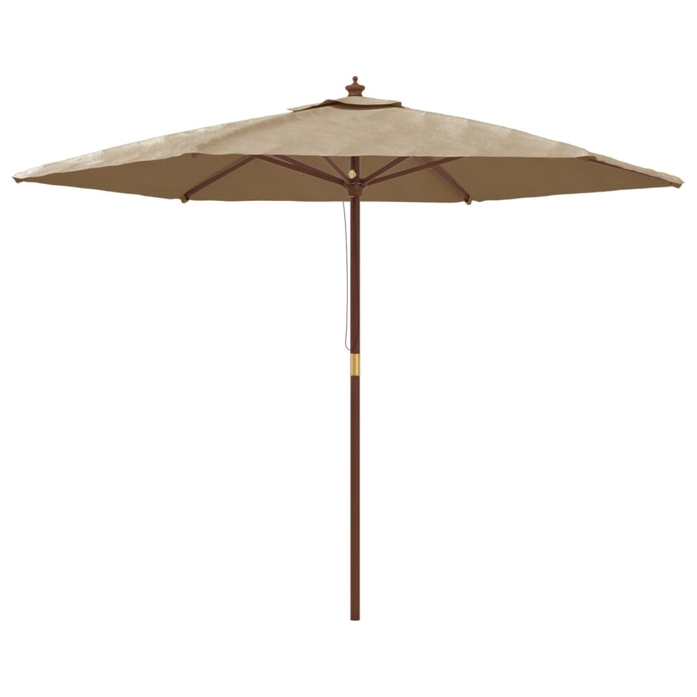 Umbrelă De Soare De Grădină Stâlp De Lemn, , 299X240Cm