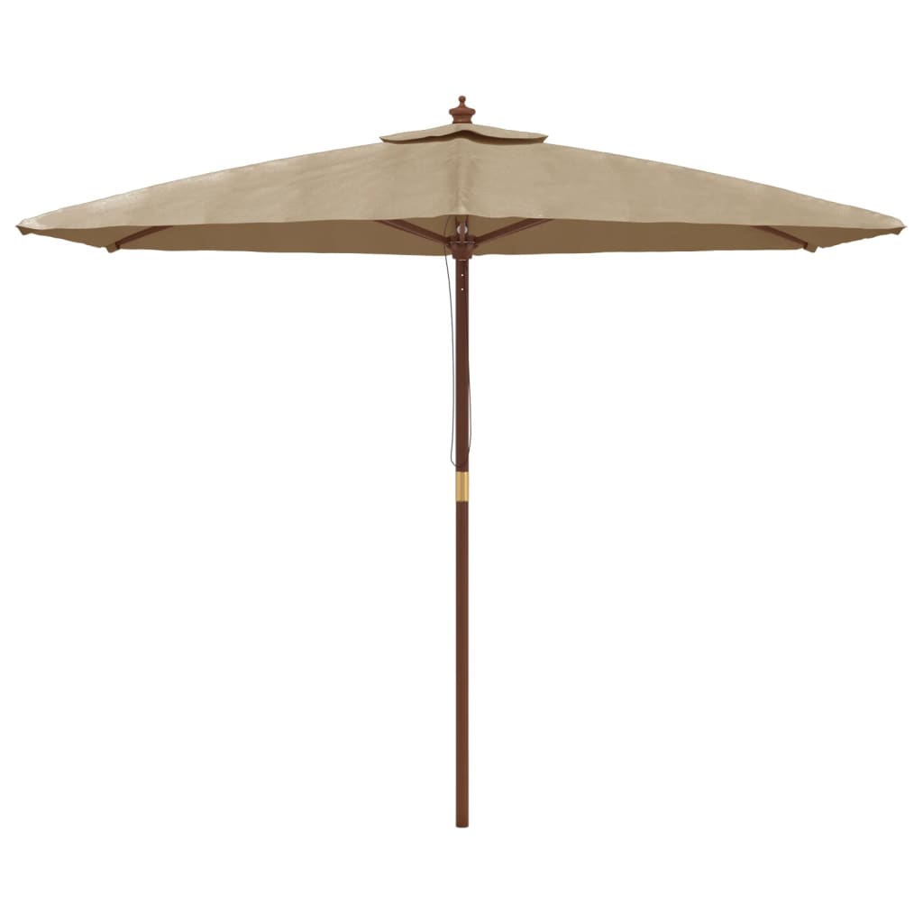 Umbrelă De Soare De Grădină Stâlp De Lemn, , 299X240Cm
