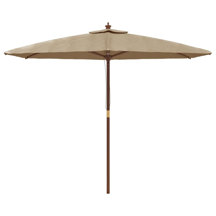Umbrelă De Soare De Grădină Stâlp De Lemn, , 299X240Cm