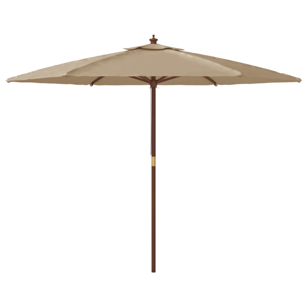 Umbrelă De Soare De Grădină Stâlp De Lemn, , 299X240Cm