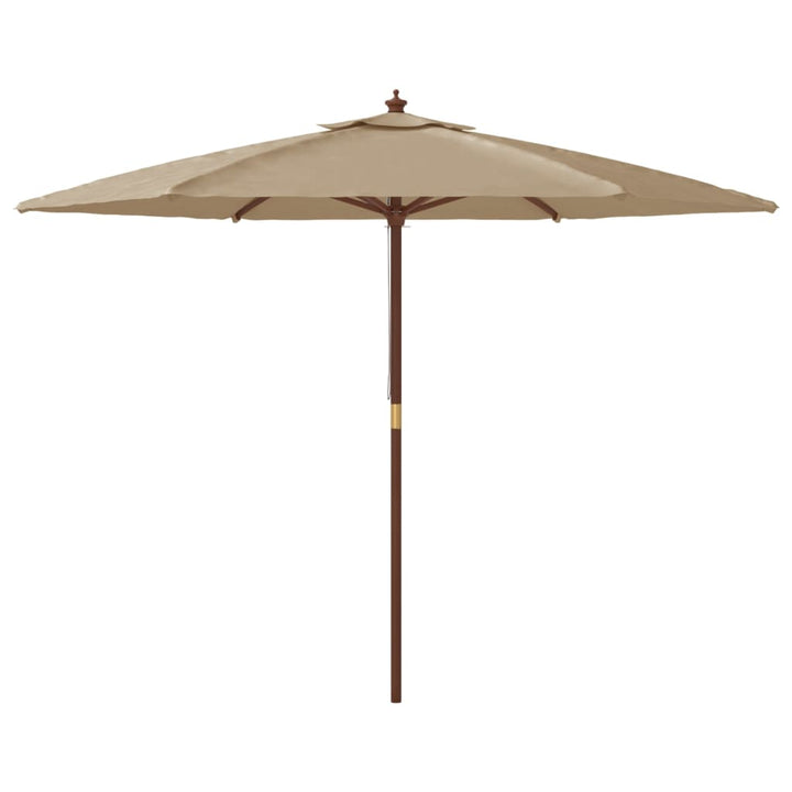 Umbrelă De Soare De Grădină Stâlp De Lemn, , 299X240Cm