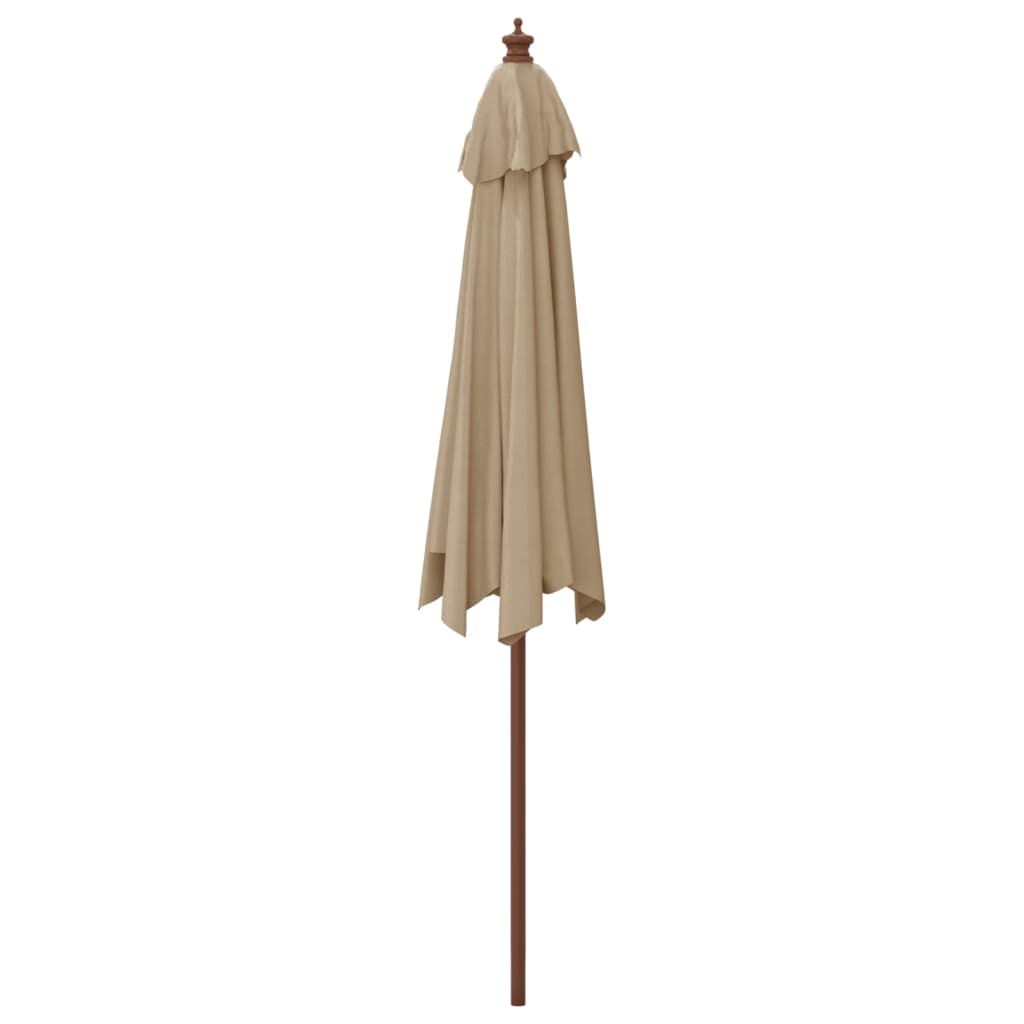 Umbrelă De Soare De Grădină Stâlp De Lemn, , 299X240Cm