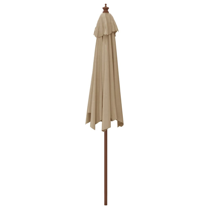 Umbrelă De Soare De Grădină Stâlp De Lemn, , 299X240Cm
