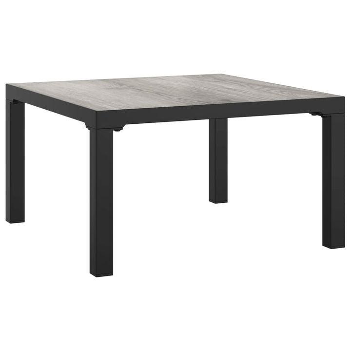 Set Mobilier De Grădină, 4 Piese, Negru Și Gri, Poliratan
