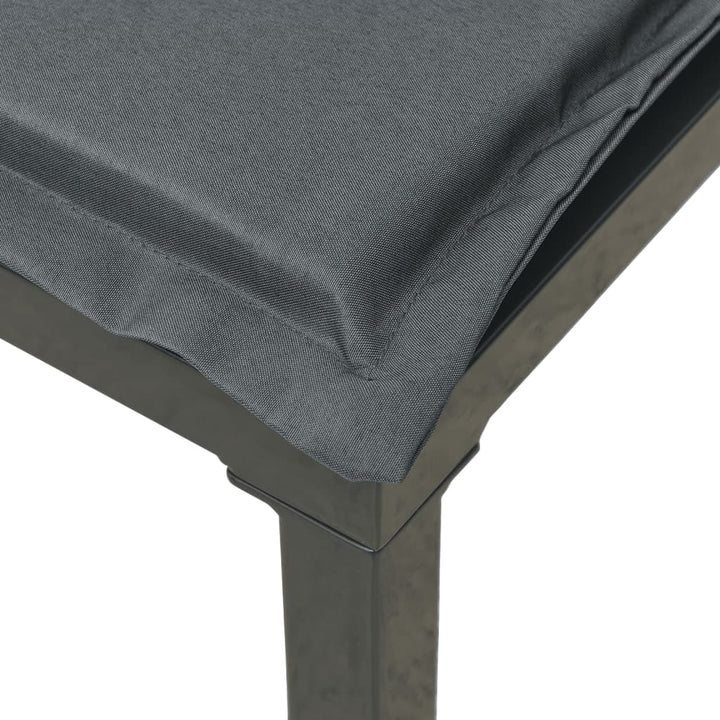 Set Mobilier De Grădină, 4 Piese, Negru Și Gri, Poliratan