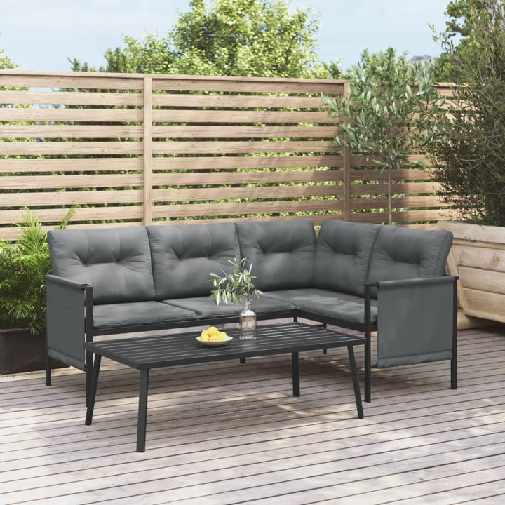 Set Mobilier De Grădină, Antracit, 2 Piese, Oțel