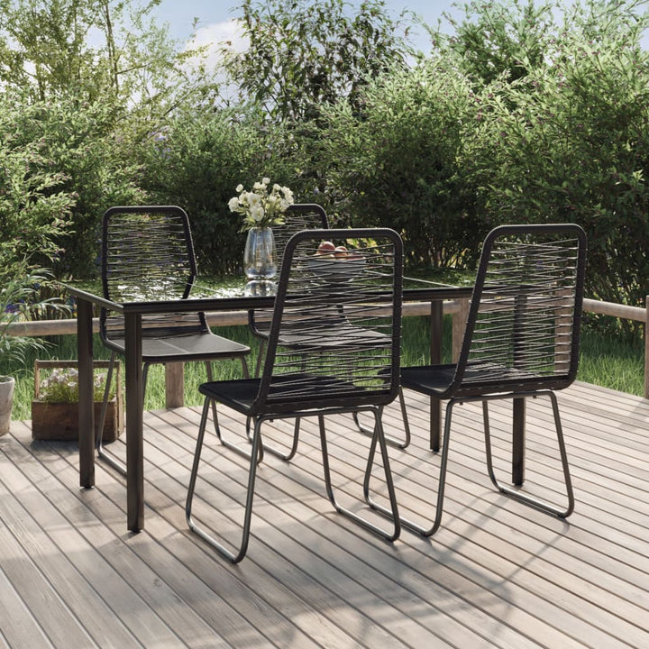 Set De Mobilier Pentru Grădină, 5 Piese, Negru
