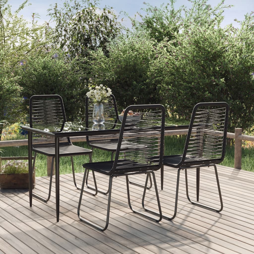 Set De Mobilier Pentru Grădină, 3 Piese, Negru