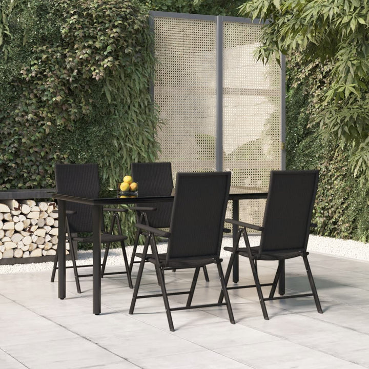 Set De Mobilier Pentru Grădină, 3 Piese, Negru