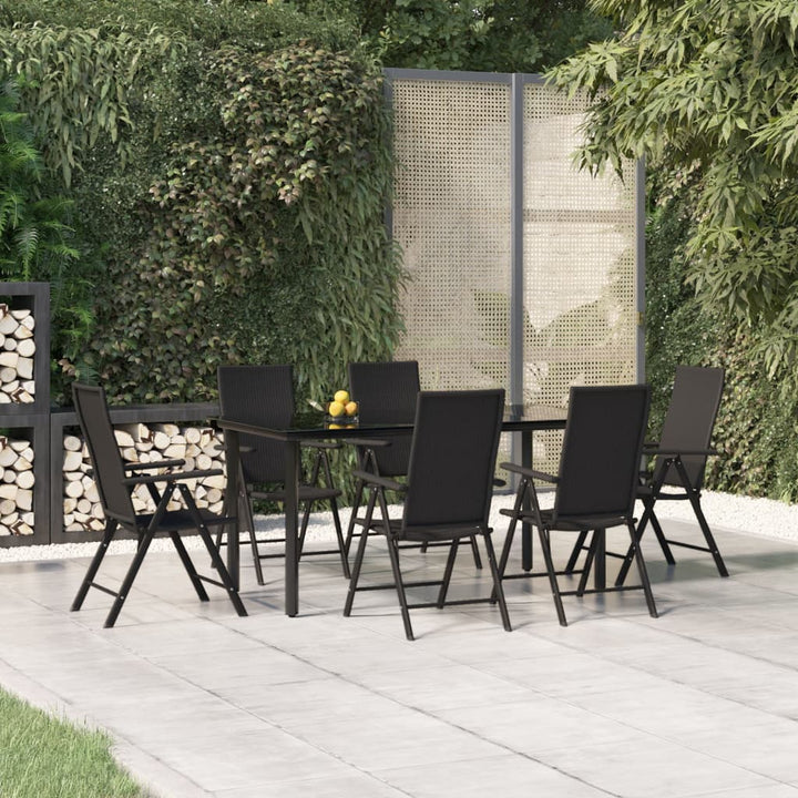 Set De Mobilier Pentru Grădină, 3 Piese, Negru
