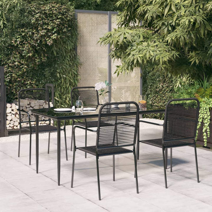 Set De Mobilier Pentru Grădină, 3 Piese, Negru