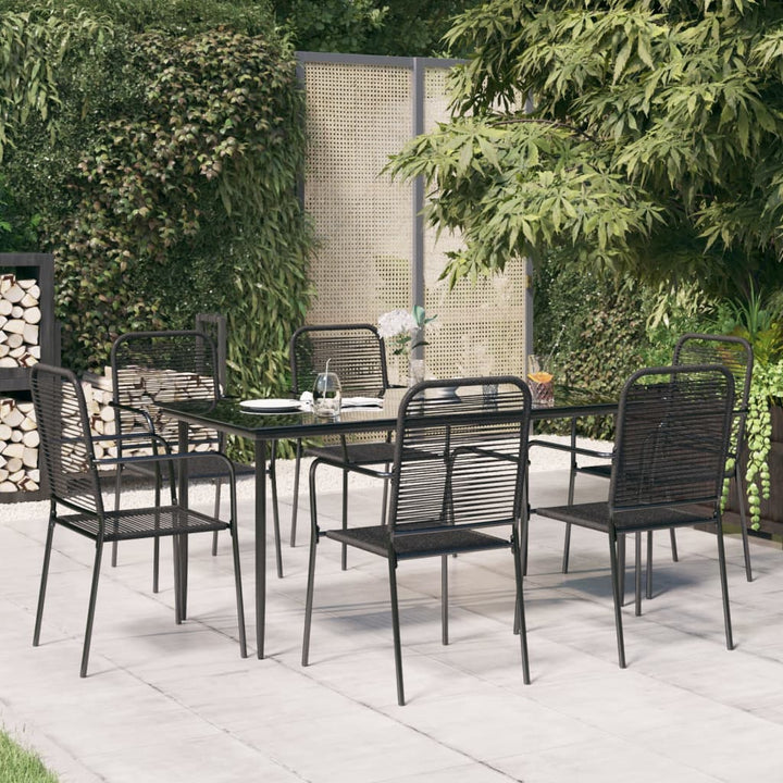 Set De Mobilier Pentru Grădină, 3 Piese, Negru