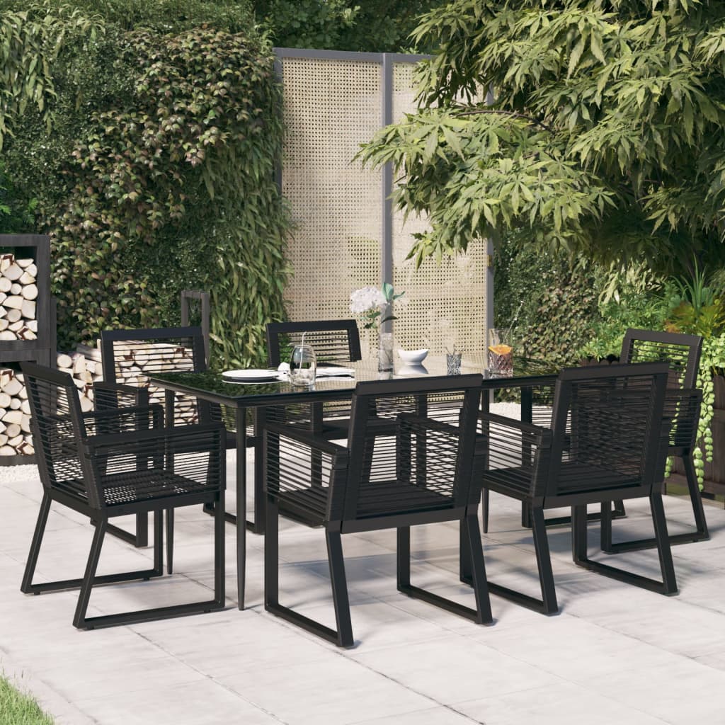 Set De Mobilier Pentru Grădină, 3 Piese, Negru