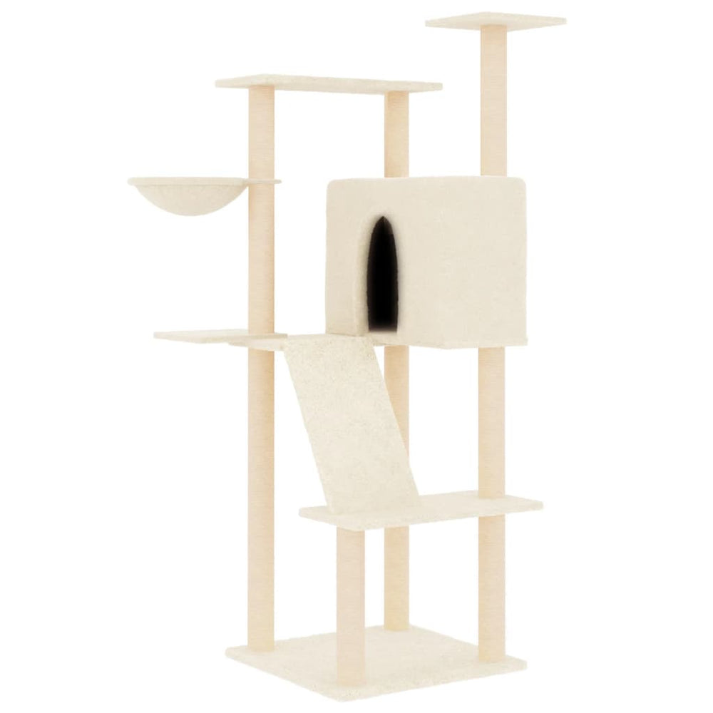 Ansamblu De Pisici Cu Stâlpi Din Funie De Sisal, , 143 Cm