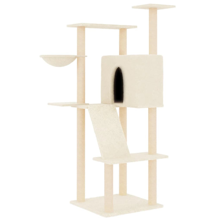 Ansamblu De Pisici Cu Stâlpi Din Funie De Sisal, , 143 Cm