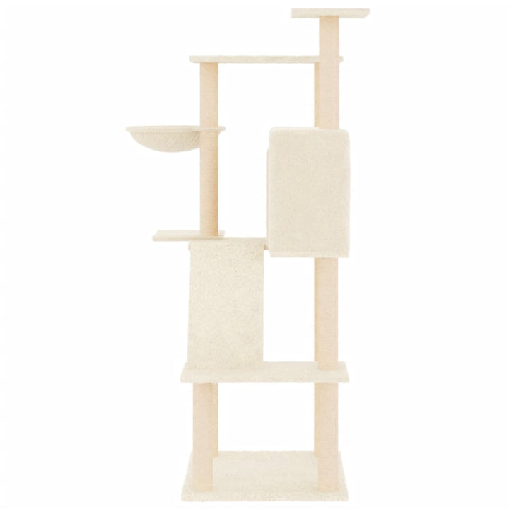 Ansamblu De Pisici Cu Stâlpi Din Funie De Sisal, , 143 Cm