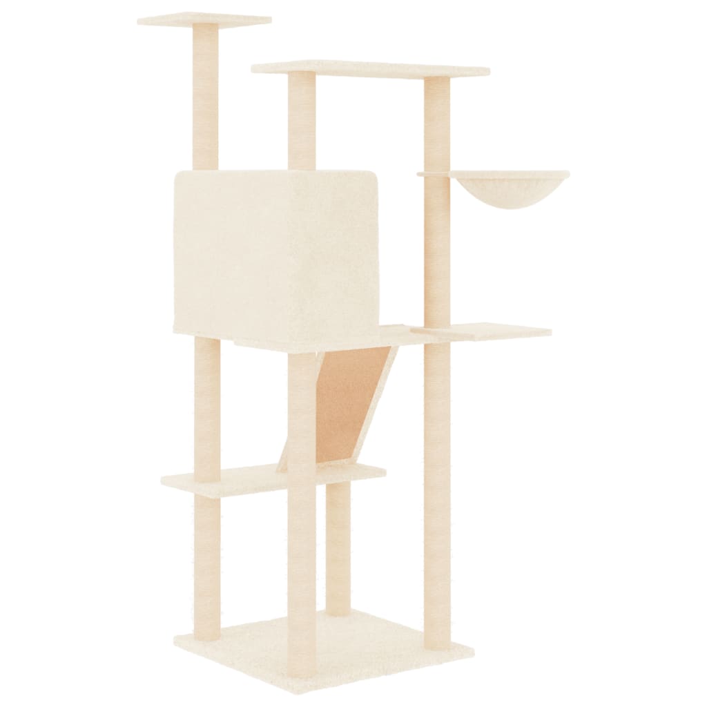 Ansamblu De Pisici Cu Stâlpi Din Funie De Sisal, , 143 Cm