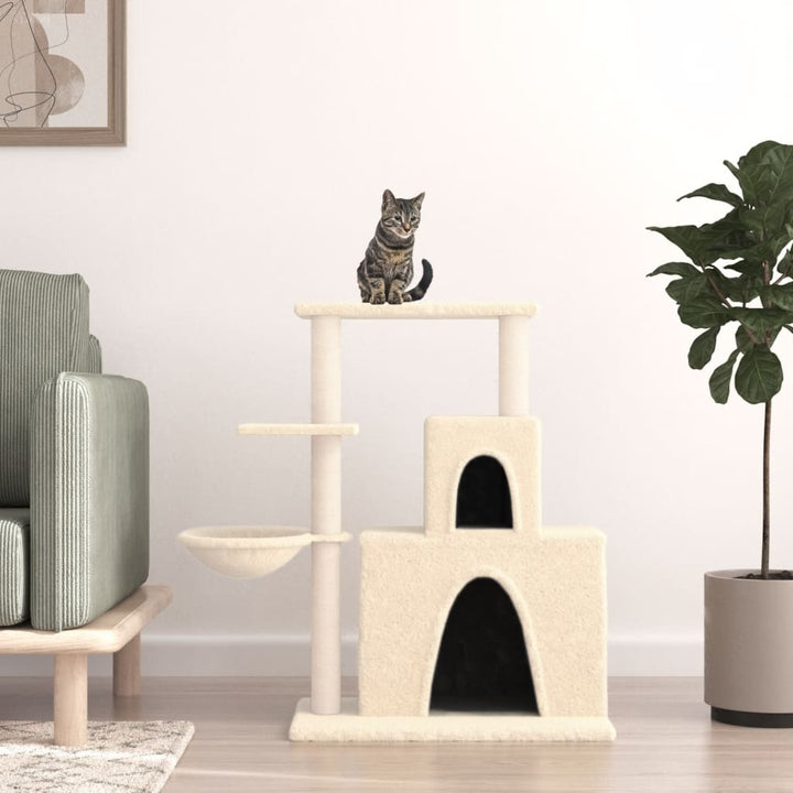Ansamblu Pisici Cu Stâlpi Din Funie Sisal, , 83 Cm