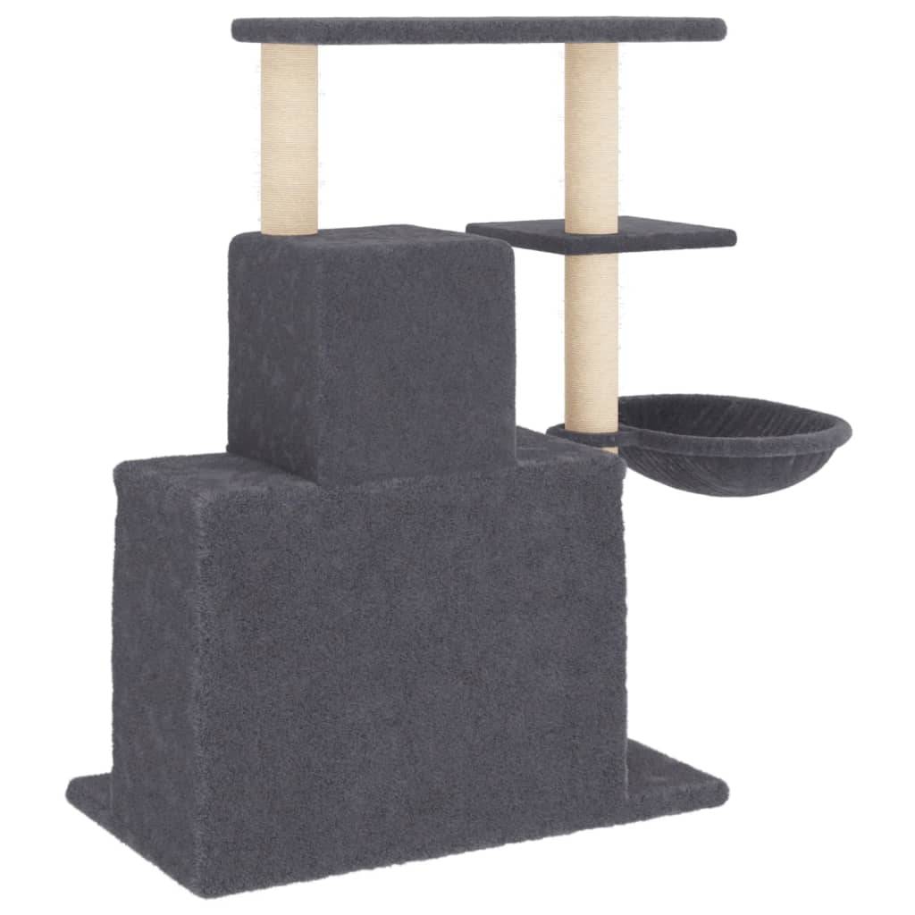 Ansamblu Pisici Cu Stâlpi Din Funie Sisal, , 83 Cm