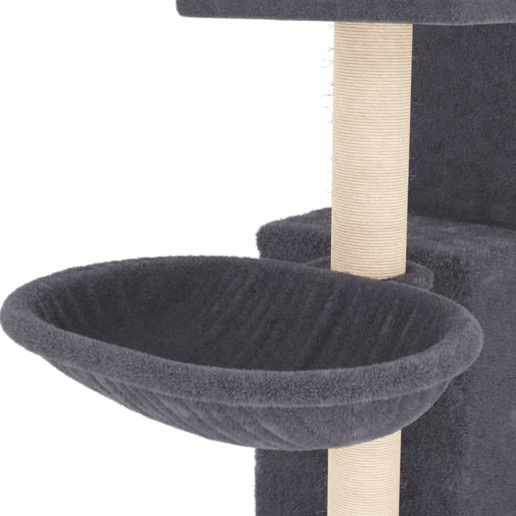 Ansamblu Pisici Cu Stâlpi Din Funie Sisal, , 83 Cm